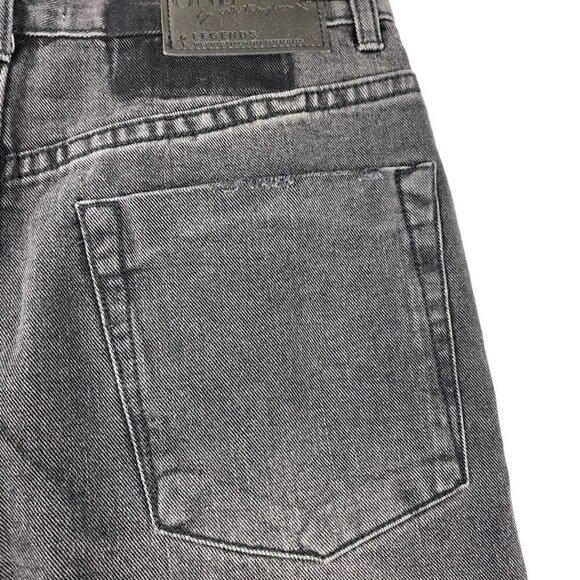 One x One Teaspoon High Rise Mom Fit Destroyed Knee Tapered Leg Frayed Hem US 26 - Picture 9 of 14